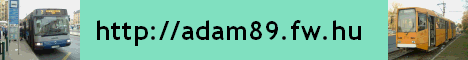Adam89.fw.hu - Potóczky Ádám közlekedéssel kapcsolatos weboldala